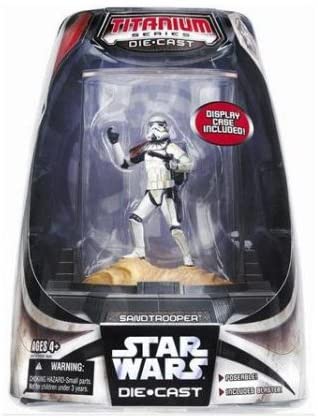 Star Wars Titanium Series Painted Figure - Sandtrooper with Display Case