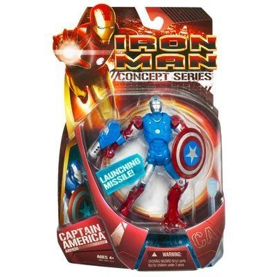 Iron Man Movie Action Figure Capt. America Armor Iron Man by Hasbro