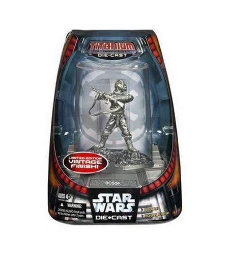 Star Wars Titanium Series Limited Edition Silver Vintage Finish - Bossk with Display Case